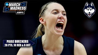 PAIGE BUECKERS TAKEOVER 😤 28 PTS LEAD UCONN TO THE FINAL FOUR 🔥 | ESPN College B