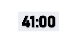 41 Minute Timer - Minimal Countdown Timer [Light Theme]