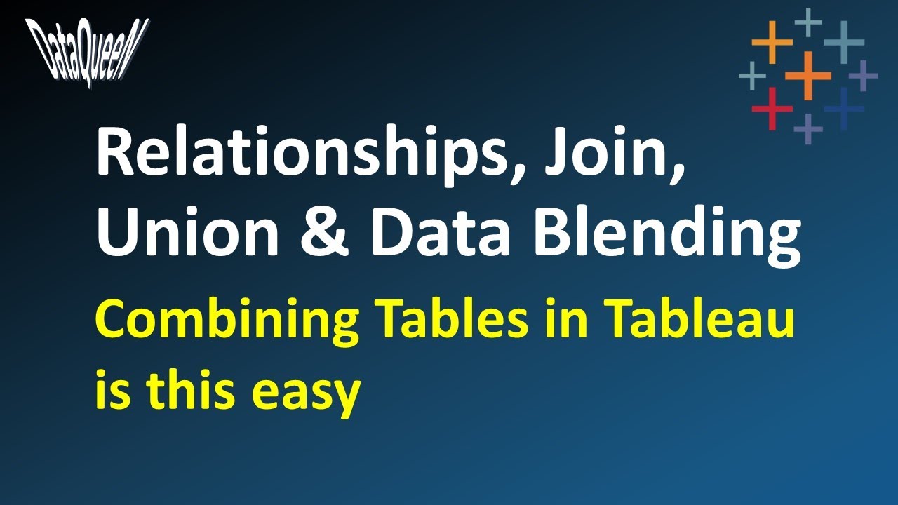 Relationships, Join, Union & Blending Tables In Tableau Explained Using ...