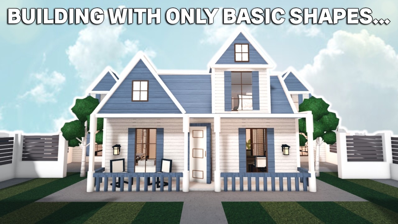 Using Only Basic Shapes To Build A Bloxburg House Youtube