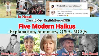 Five Modern Haikus | Class 12| Optional English | NEB