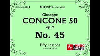 Concone 50, Op.9 No.45 (Low Voice, 콘코네 저성용)