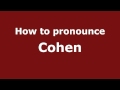 How to Pronounce Cohen - PronounceNames.com