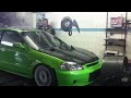 hulk civic 2011 first dyno 9 psi