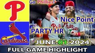 Phillies vs.  Cardinals (06/01/24)  FULL GAME HIGHLIGHTS | MLB Season 2024
