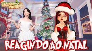 🎅🏼REAGINDO ATUALIZAÇÃO DE NATAL COM FACECAM - Dress to Impress