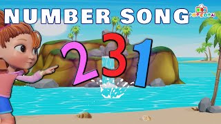 12345  I Splashing in The Sea | Number Song | Nursery Rhymes Collection from kids popcorn