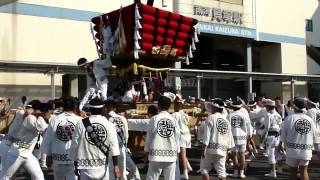 平成２５年貝塚宮太鼓台祭り　宵宮午後　練り合い　堀の町　近木町