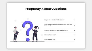 Build FAQ accordion Using HTML, CSS, & JavaScript - JavaScript Project