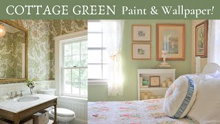 Best Sage Green Paint & Wallpaper ~ Cottage Style! Home Decorating Ideas