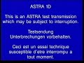 astra 1d test transmission