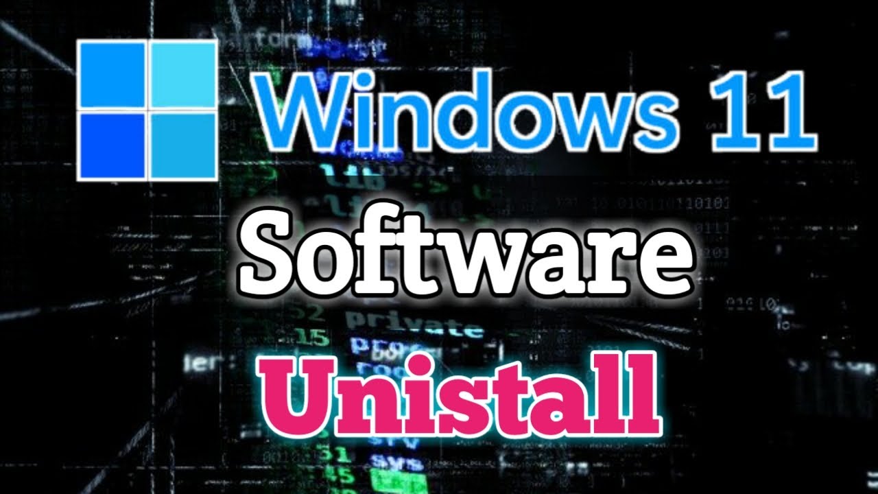 How To Uninstall Software On Windows 11 | How To Uninstall Programs On ...