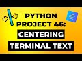Python Exercise Tutorial Series | Exercise 46