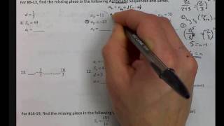 Find a missing term in arithmetic sequence when gi