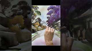 Advanced Watercolour Demonstration | How to Paint Jacarandas After Rain with Reflections #watercolor