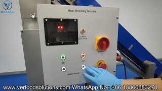 VERFOODSOLUTIONS How To Adjust Meat Shredding Machine Shredding Speed On Control Panel