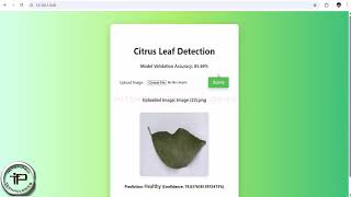 Citrus Leaf disease Prediction in Leaf Image - PYTHON Flask Web App