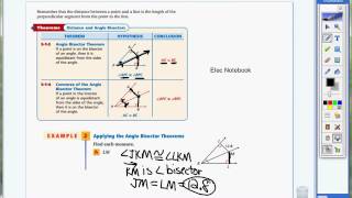 GEOM 5.1 Example 2 Angle Bisector Theorem and its Converse