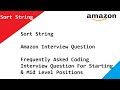 Sort String Amazon Interview Question
