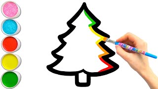Pohon Natal Ajaib & Ornamen Menggambar, Mewarnai untuk Anak-Anak Balita #47
