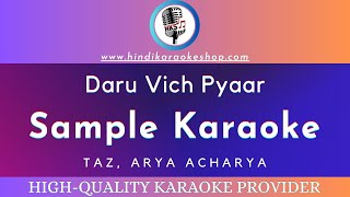 Daru Vich Pyaar Karaoke Song With Lyrics | Guest In London | High Quality Karaoke Sample