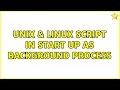 Unix & Linux: script in start up as background process