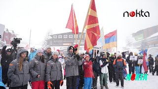 Bursa'da Genç kayakçılar piste çıktı