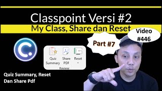 446. Classpoint2 Fitur Quiz Summary, Reset dan Share Pdf ~part 7