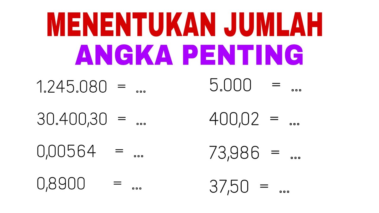 Contoh Soal Angka Penting Fisika Kelas 10