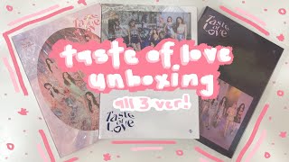 📦✨ unboxing - twice taste of love (all 3 ver + 2 target copies)