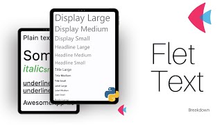 Flet Basics: Text Widget in flet (python)