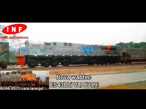 Trem Da Vli Com Nova Wabtec Es43bbi Vli 8799 Dupla De Ac44i 8571 Cara