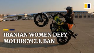 Iran’s female motorcyclists defy ban to ride and perform stunts