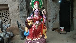 Khudurukuni idol paint full !! Bhalukuni murti !! Khudurukuni murti !! durga idol !! durga murti