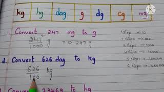 Metric Measures class 4 || units of weight