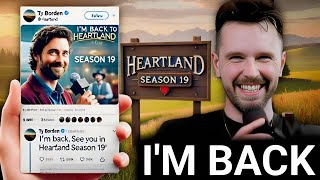 Big News! Graham Wardle Confirms His Return in Heartland Season 19 Episode 1