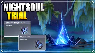 Nightsoul Trial + 5 Chests | How to use Night Jade | World Quests \u0026 Puzzles |【Genshin Impact】