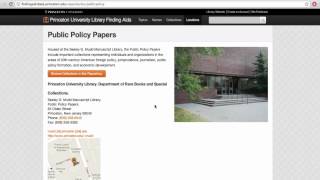 Requesting Material from the Department of Rare Books and Special Collections
