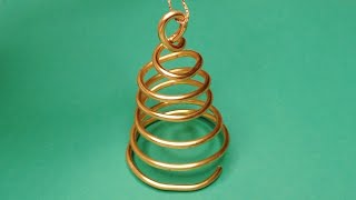 DIY | How to Make a Cute Jewelry Wire Christmas Tree Ornament | Easy Xmas Decoration