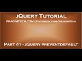 jQuery preventdefault
