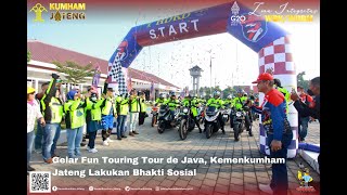 Fun Touring Tour de Java, Kemenkumham Jateng Lakukan Bakti Sosial dalam Rangka HDKD ke 77