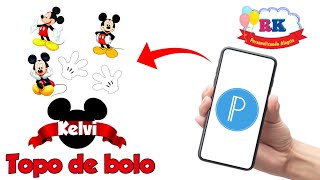 Como fazer topo de bolo pelo celular | PIXEL LAB