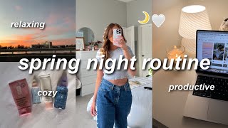 SPRING NIGHT ROUTINE 2022: chill, realistic, + productive!