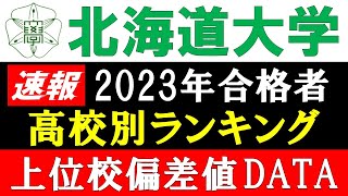 【北海道大学】合格者数 上位高校 偏差値DATA【2023年入試速報】