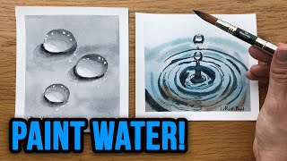 How to Paint WATER DROPS in Watercolor