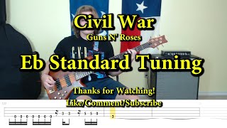 Civil War - Guns N' Roses (Bass Cover with Tabs)