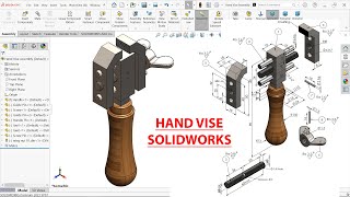 Hand Vise Parts and Assembly in SolidWorks