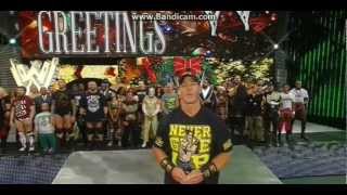 WWE Raw 122412 - Christmas Season's Greetings Intro (Superstars Sing Jingle Bells)