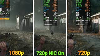 Days Gone Benchmark 1080p vs 720p NIS vs 720p| Nvidia Image Scaling |Side by side Comparison | GTX 9