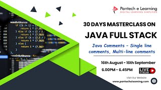 Day - 3 Java Comments – Single line comments, Multi-line comments